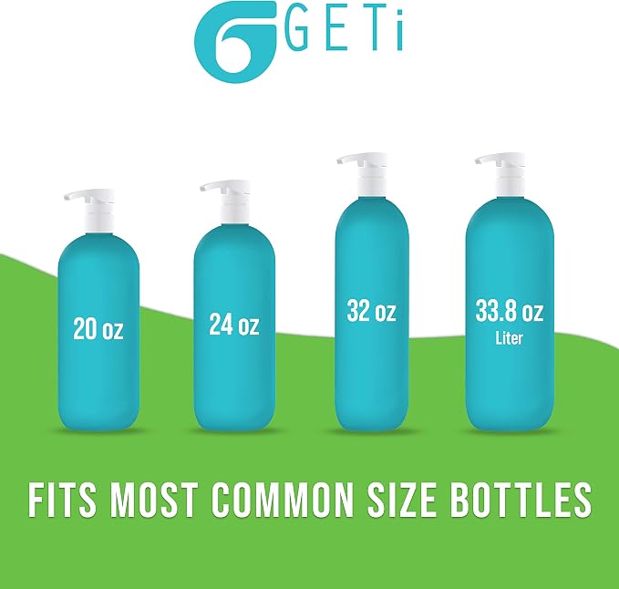6-Pack Liter 33.8 oz Universal Shampoo Conditioner Pump Dispenser | Fits Most - Image 5