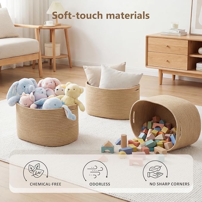 Cotton Rope Storage Basket, Woven Basket - Image 5