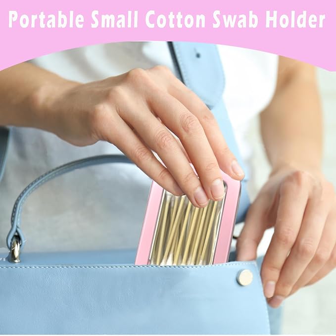 Cotton Swab Holder for Travel, Travel Floss Picks Case - Image 5