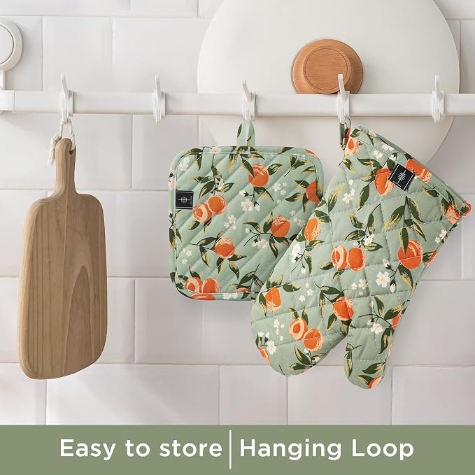 Oven Gloves Heat Resistant Potholder Set Oven Gloves - Image 4