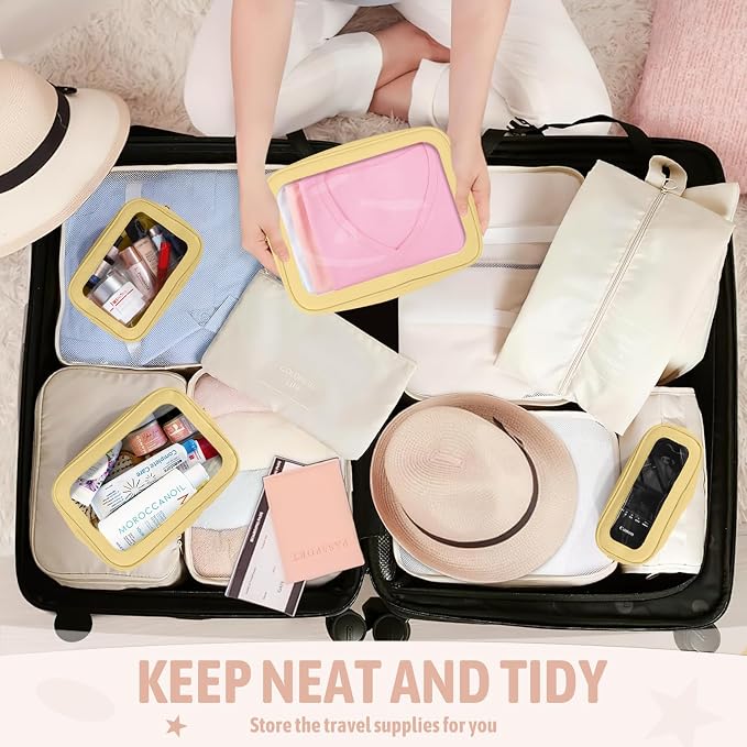 5PCS Diaper Bag Organizer Pouch Set, TSA Approved Toiletry Bag，Clear Waterproof - Image 5