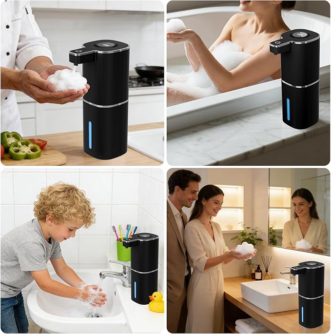 Automatic Foaming Soap Dispenser, Touchless Rechargeable Hand Soap Dispenser - Image 9