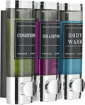Shampoo and Conditioner Dispenser, Shower Dispenser 3 Chamber No Drill by CaboDeseado