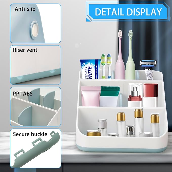 Toothbrush Holder for Bathroom, Detachable for Easy Cleaning Multi-Functional - Image 3