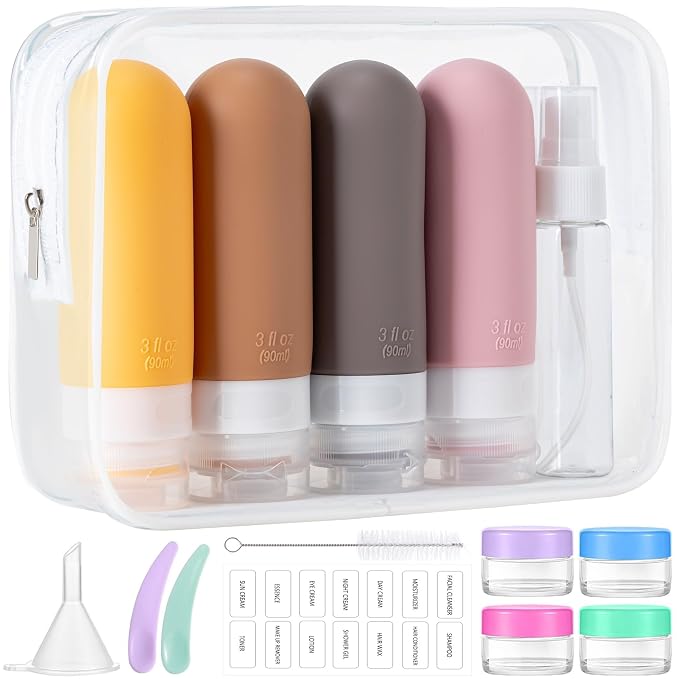 16pack Travel Bottles for Toiletries, TSA Approved LeakProof Squeezable by MODENGKONGJIAN