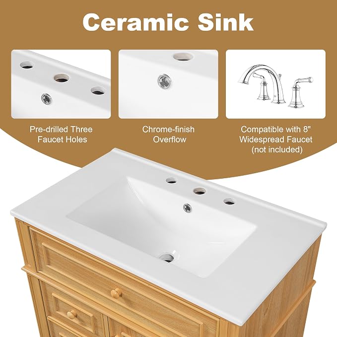 Harper & Bright Designs 30" Bathroom Vanity - Image 6