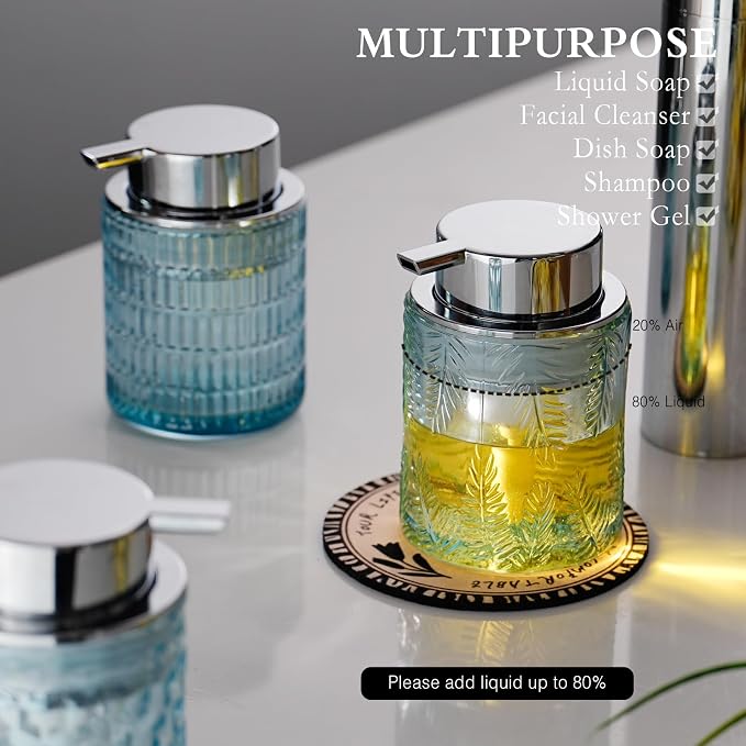 Glass Foam Soap Dispenser for Kitchen & Bathroom - Image 3
