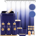 30PCS Navy Blue Bathroom Accessories Set by BetterbathroomwithXLHOME