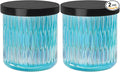 Qtip Holder for Bathroom set of 2, Bathroom Canisters for Cotton Balls by MKOSAB
