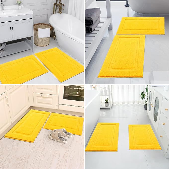 SHACOS Super Soft Bathroom Rugs Set of 2 Pieces 20x32 + 16x24 inch Non Slip - Image 8