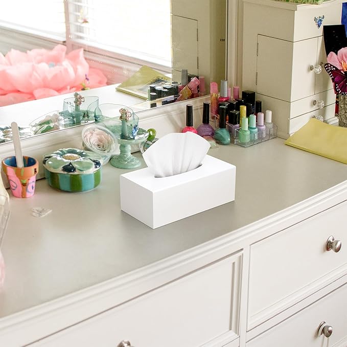 SILUT Tissue Box Cover Rectangle, Tissue Box Holder Decorative, Acrylic Tissue - Image 5