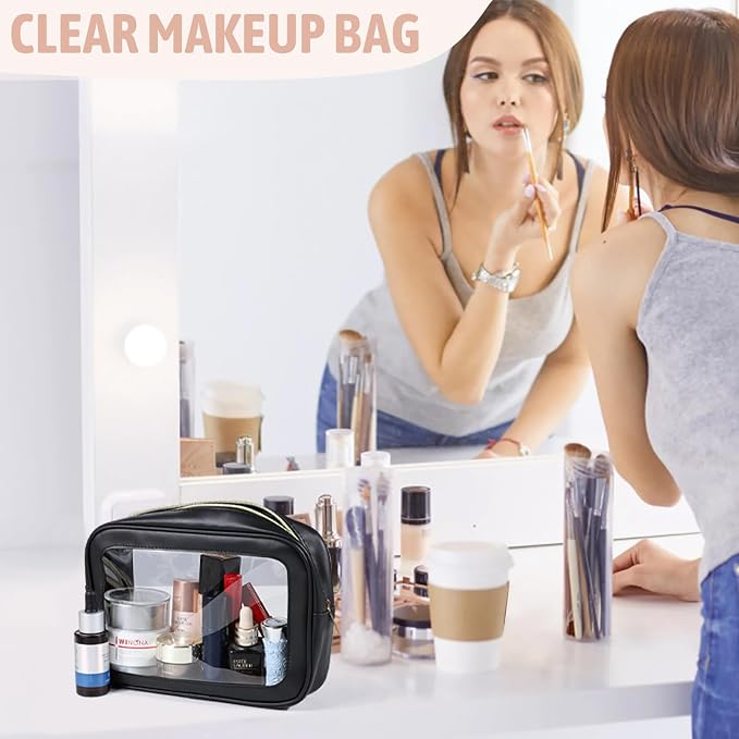 6PCS Clear Toiletry Bag, TSA Approved Travel Pouch - Image 2