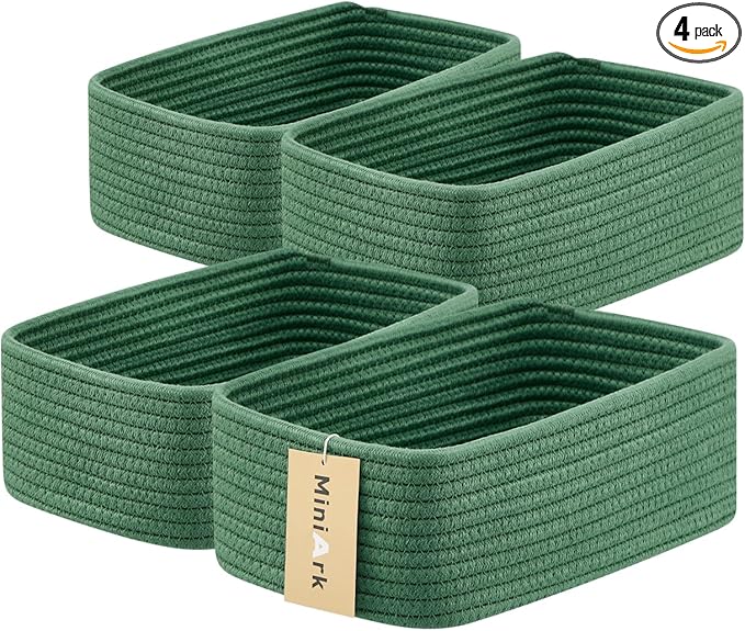 Small Storage Baskets for Organizing | Closet Organizer Bins | Shelf Toy Basket by MiniArkStorageBasketsHome
