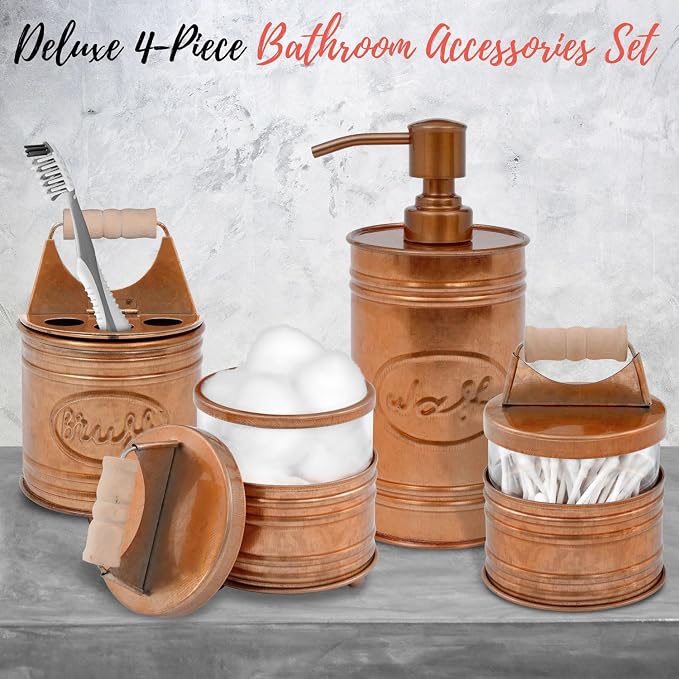 Autumn Alley Rustic Bathroom Accessories Set 4 - Image 2