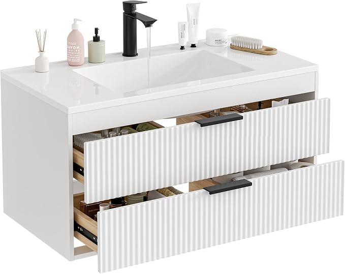 36 Inches Modern MDF Bathroom Vanity - Image 9