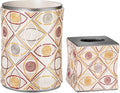 Zahari Home 2pc Sedona Modern Bath Accessories Set Waste Basket & Tissue Box by ZahariHome