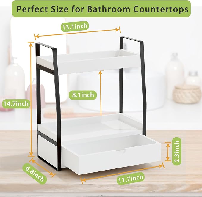 2-Tier Bathroom Organizer Countertop, Bathroom Sink Organizer Countertop - Image 3