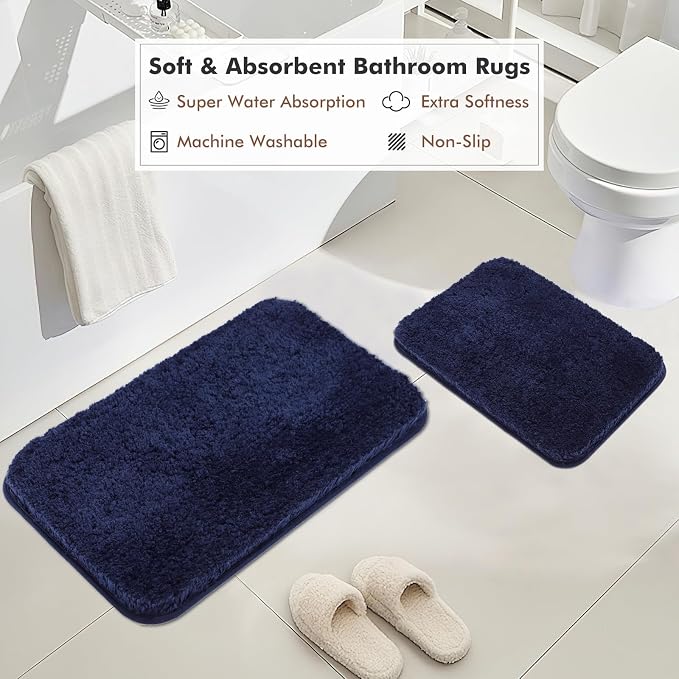 Blue Bathroom Accessories Set, Soap Dispenser, Soap Dish, Qtip Jar, Toothbrush - Image 3
