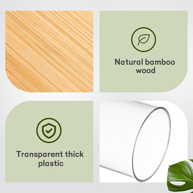 Yaomiao 6 Cotton Pad Holder Bathroom Container, 10 oz Cotton Ball Swabs - Image 3