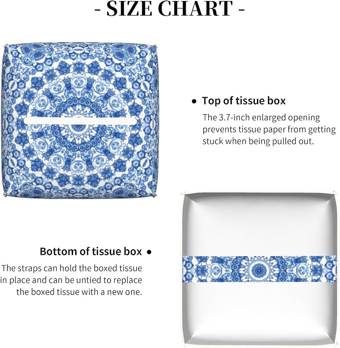 Boho Mandala Flower Tissue Box Cover Square - Image 5
