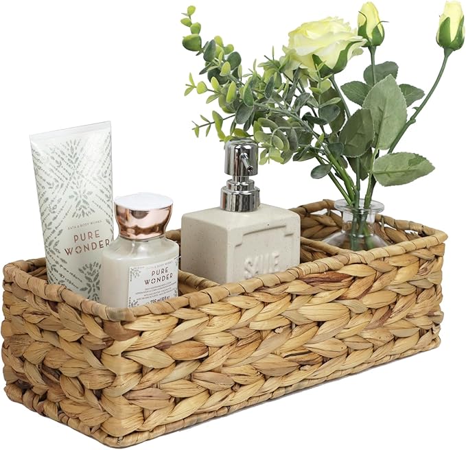 Water Hyacinth Basket for Toilet Paper, Wicker Baskets for Storage Bathroom by ORDELITE