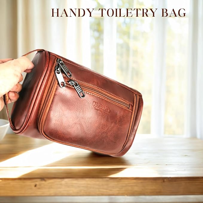 Mens Toiletry Bag, Compact Dopp Kit - Image 5