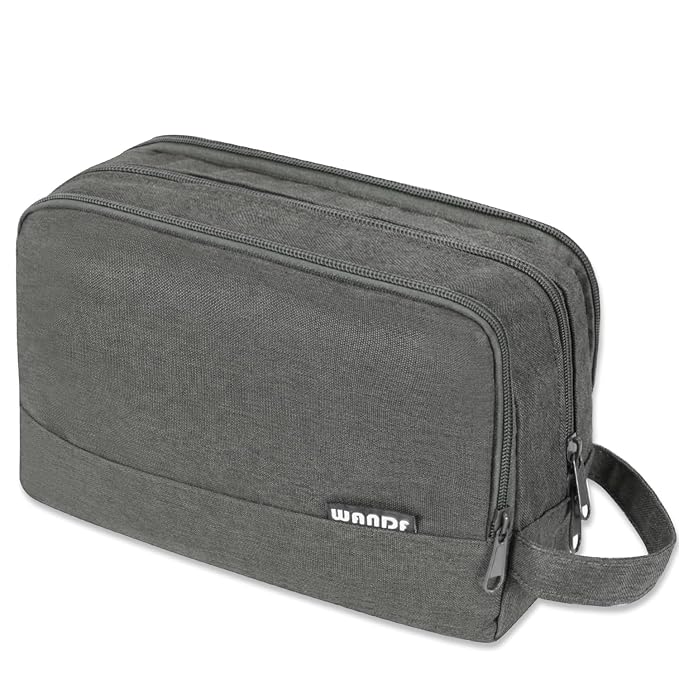 Toiletry Bag for Men Hanging Dopp Kit Water Resistant Shaving Bag Small by WANDF