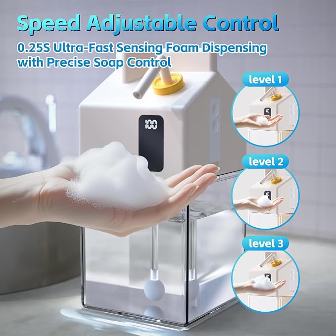Automatic Foaming Soap Dispenser Touchless, USB Rechargeable Smart Hand Dish - Image 3
