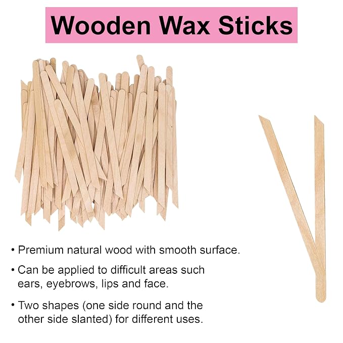 Mibly 200 Pcs Wooden Wax Sticks - Image 5
