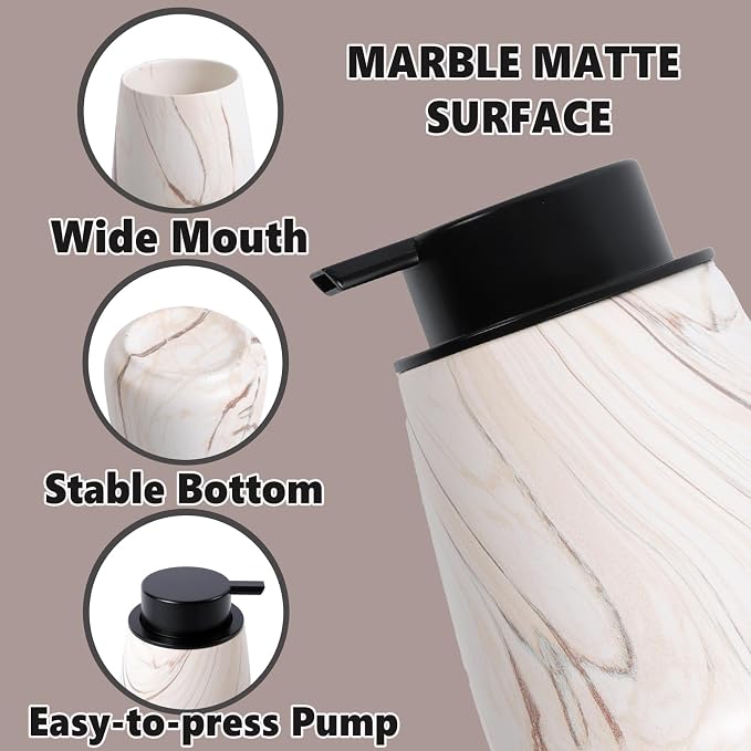 12Oz Ceramic Liquid Soap Dispenser - Image 3