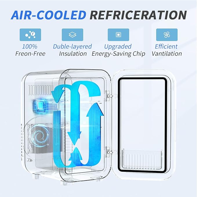 Mini Fridge, 6 Liter/8 Can 110V AC/DC Portable Thermoelectric Cooler - Image 8
