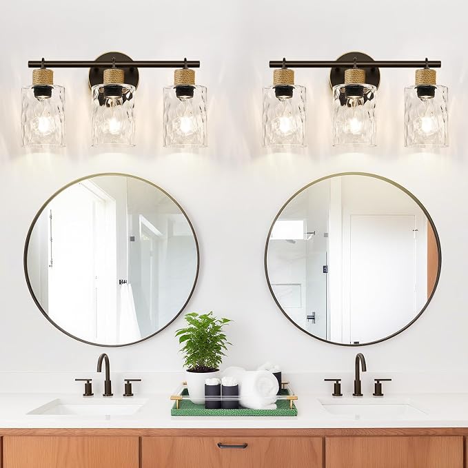 Bathroom Light Fixtures, 3-Light Coastal Vanity Lights - Image 6