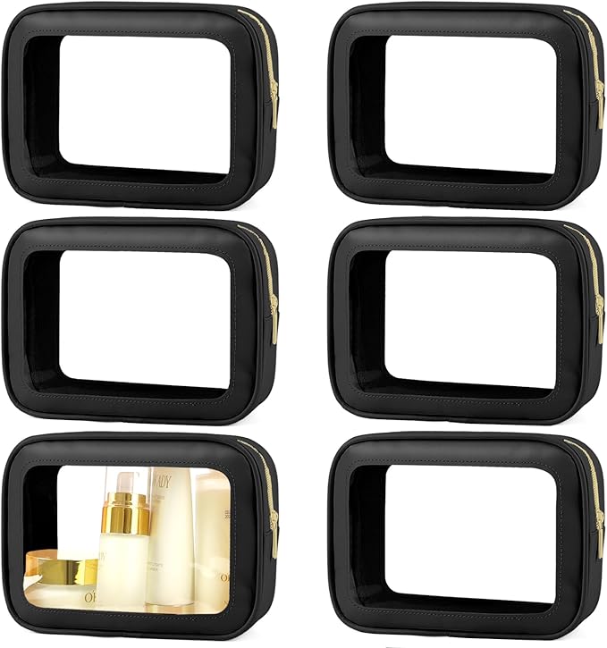 6PCS Clear Toiletry Bag, TSA Approved Travel Pouch by YOPCDJ