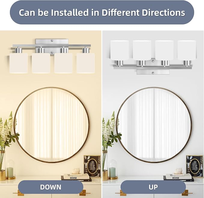 CANMEIJIA 4-Light Bathroom Vanity Light Fixtures - Image 3