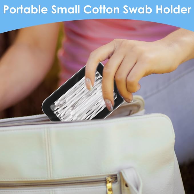 4Pcs Cotton Swab Holder for Travel, Portable Floss Picks Case - Image 4