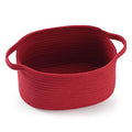 Cute Burgundy Woven Gift Basket – Empty Burr Baskets by Unknown