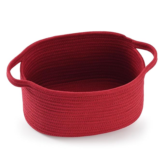 Cute Burgundy Woven Gift Basket – Empty Burr Baskets by Unknown
