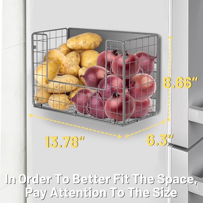 Ofiray-home Magnetic Fridge Shelf, Fruit Potato & Onion Storage Bins, Pantry - Image 5