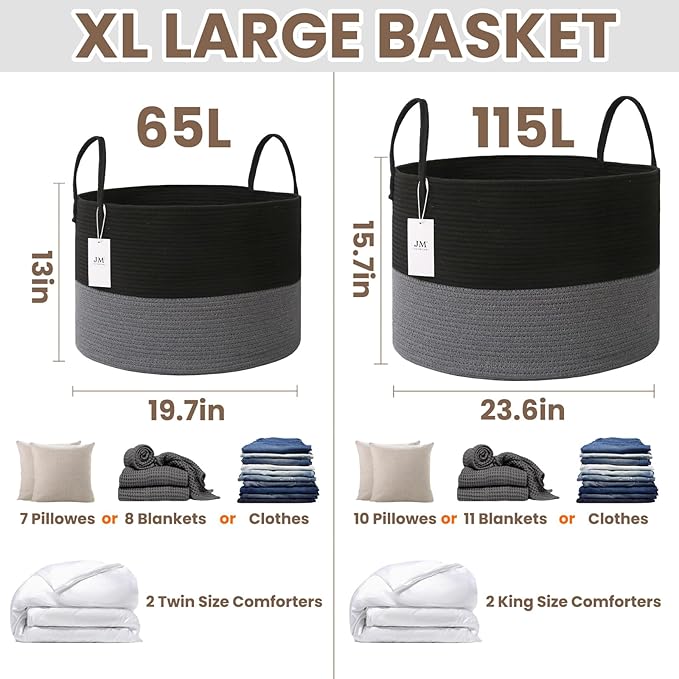 115L Extra Large Blanket Basket - Image 3