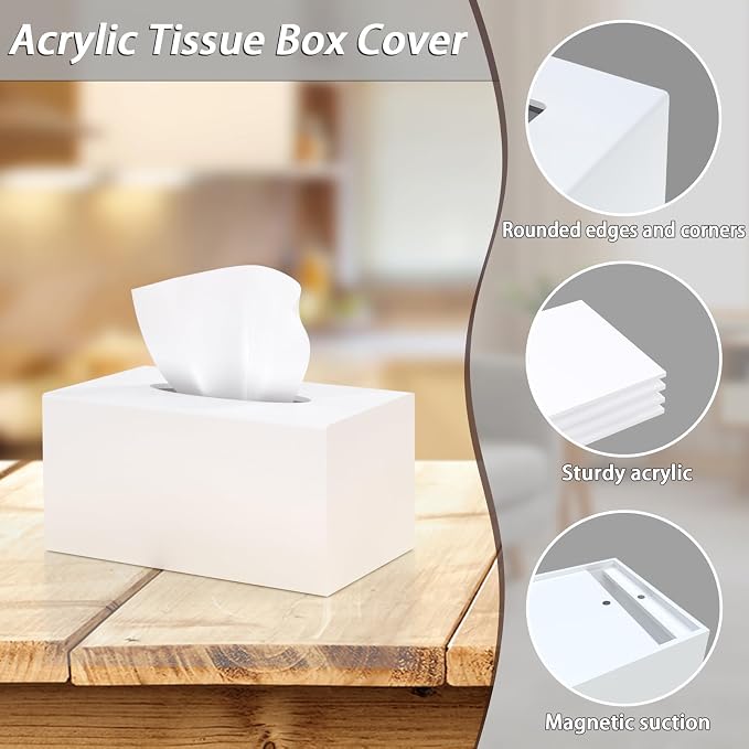 SILUT Tissue Box Cover Rectangular, Extra Large Tissue Box Cover, Plus Size - Image 6