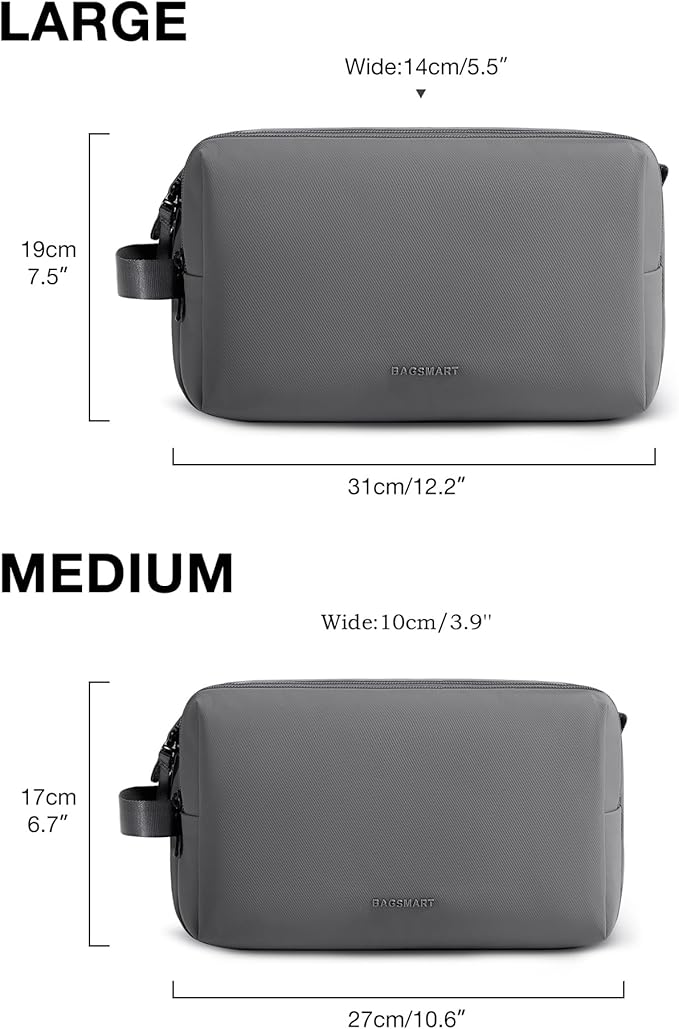 BAGSMART Toiletry Bag for Men, Travel Toiletry Organizer Dopp Kit - Image 6