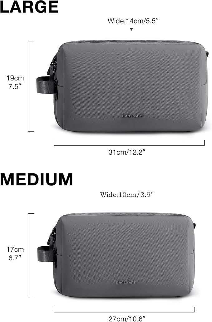 BAGSMART Toiletry Bag for Men, Travel Toiletry Organizer Dopp Kit - Image 2