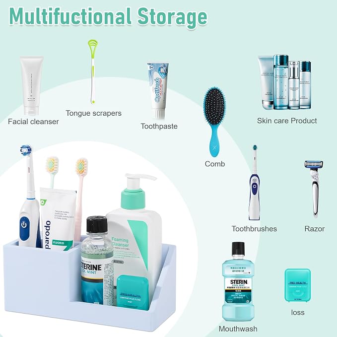 Diatomite Toothbrush Holders for Bathrooms, Quick Dry Electric Tooth Brush and - Image 5