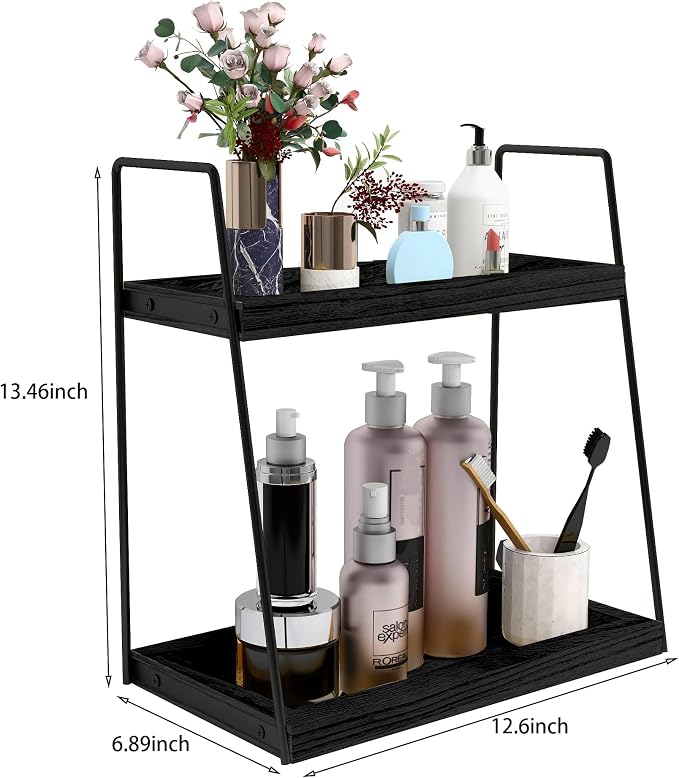 Dorhors 2 Tier Bathroom Counter Organizer Storage, Vanity Organizer - Image 3