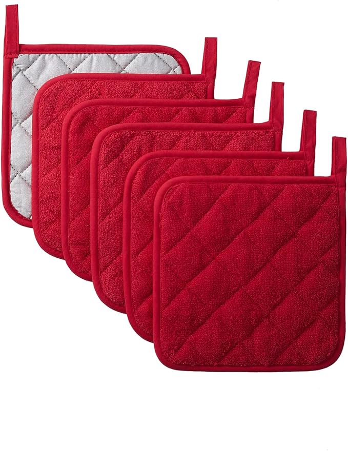 Kitchen Pot Holders Set Heat Resistant Pure Cotton Potholders Kit Trivets Large by KLNYOO