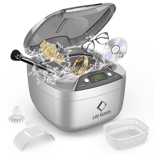 Life Basis Ultrasonic Cleaner Household Ultrasonic Jewelry Cleaner 850ml LCD by LifeBasis