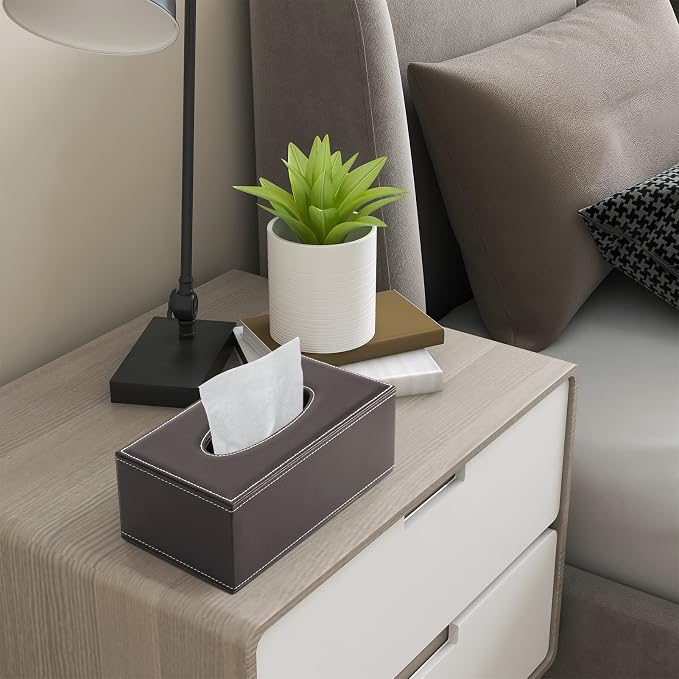 KINGFOM Rectangular PU Leather Tissue Box Cover - Image 6
