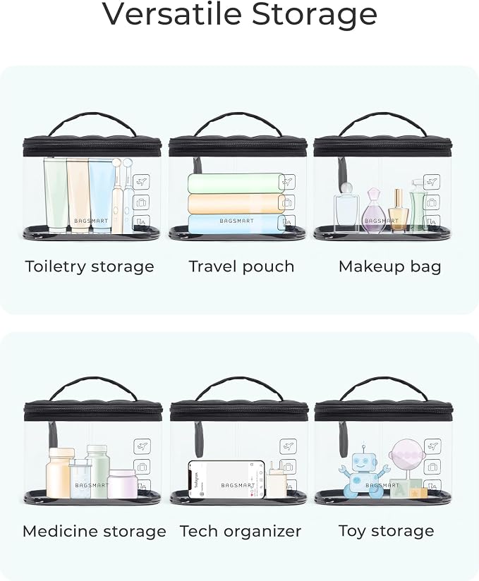 BAGSMART TSA Approved Toiletry Bag, Quart Size Travel Bag - Image 6