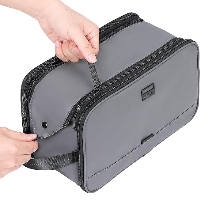 ZEEMO Travel Toiletry Bag for Men, Large Water-Resistant Double-Sided Full-Open - Image 4