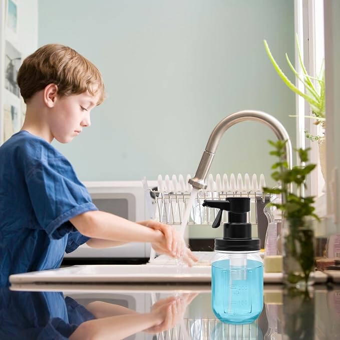 12oz Automatic Touch Sensor Liquid Glass Soap Dispenser, Hands-Free Mason Jar - Image 6